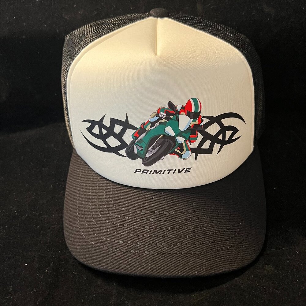 The Primitive Moto Trucker Black Snapback Hat OS NWOT